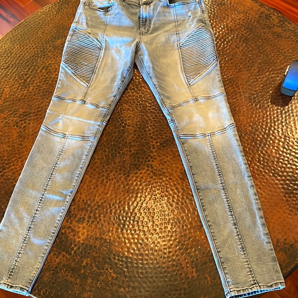 Mens Pacsun Stacked Skinny Jeans 34 X 32